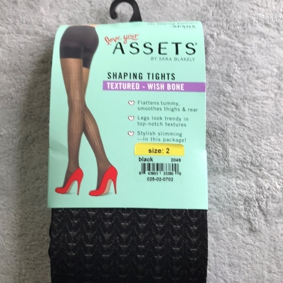 Assets by SpanxTextured Shaping Tights Wishbone Black Size 2New